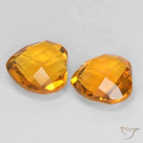 3.34 ct natürliche Mittelorange Citrin-Edelsteine, Herz, VVS