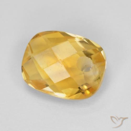 9,17 ctw natürlicher Mittelgold Citrin, Kissen, VVS-VS