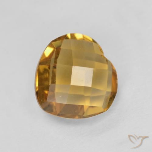 9,17 ctw natürlicher Dunkelgolden Citrin, Herz, VVS