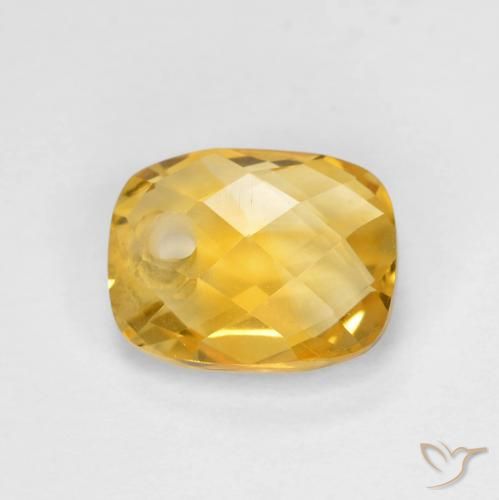 1.97ct Natürlicher Dunkelgolden Citrin, Kissen, VVS-VS