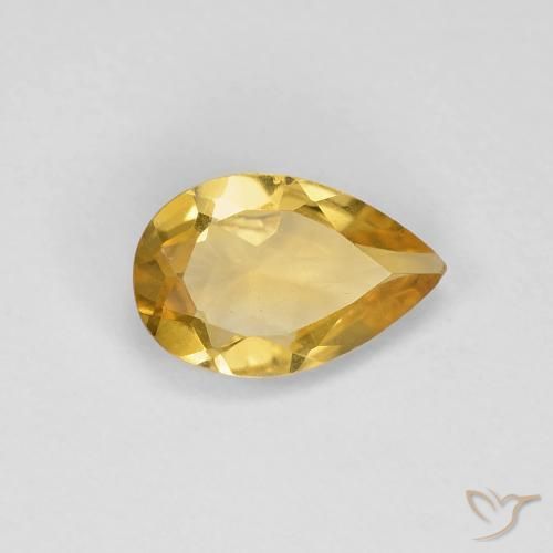 9,17 ctw natürlicher Tiefes Gold Citrin, Birnenform, VVS-VS