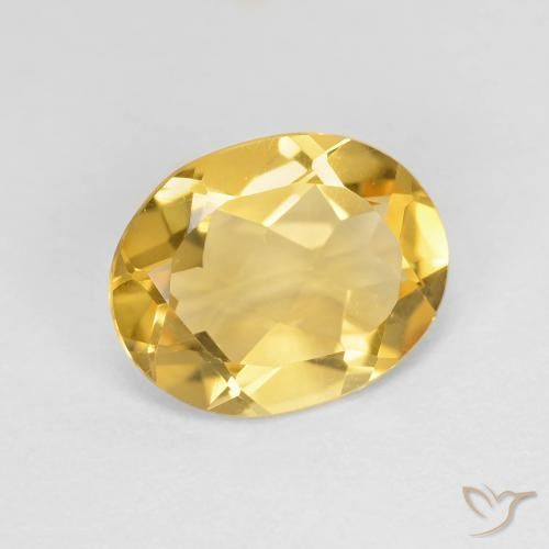 9,17 ctw natürlicher Golden Citrin, Oval, VVS-VS