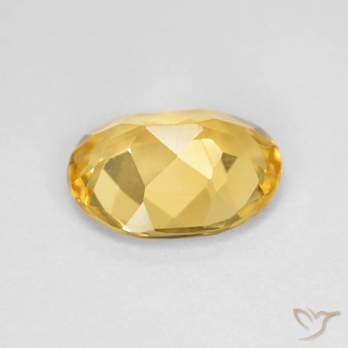 9,17 ctw natürlicher Golden Citrin, Oval, VVS-VS