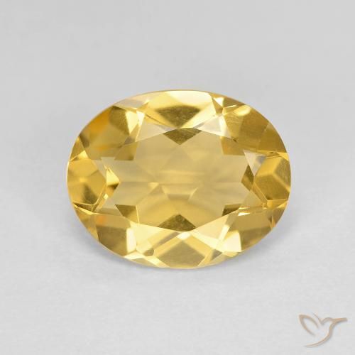 2.70ct Natürlicher Gold-gelb Citrin, Oval, VVS-VS