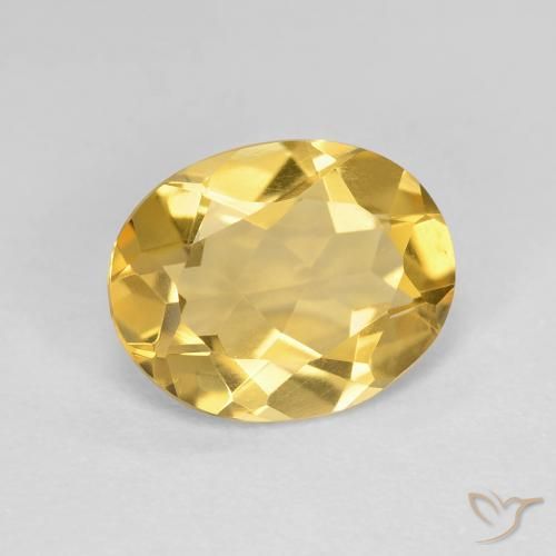9,17 ctw natürlicher Gold-gelb Citrin, Oval, VVS-VS