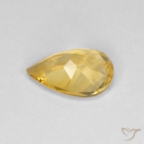 9,17 ctw natürlicher Mittelgold Citrin, Birnenform, VVS