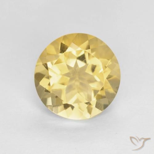 1.77ct Natürlicher Mittelgelb Citrin, Runden, VVS