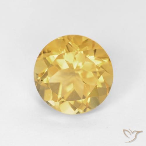 1.73ct Natürlicher gold-orange Citrin, Runden, VVS