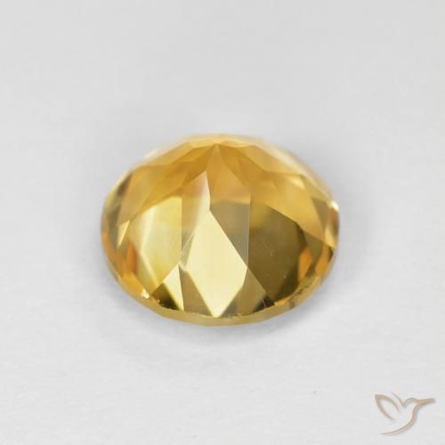9,17 ctw natürlicher gold-orange Citrin, Runden, VVS