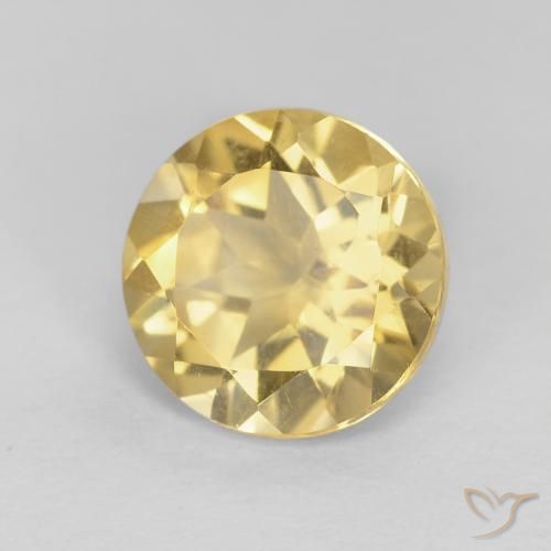 9,17 ctw natürlicher Mittleres Gold Citrin, Runden, VVS