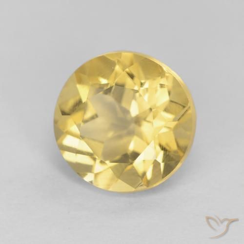 9,17 ctw natürlicher Mittleres Gold Citrin, Runden, VVS