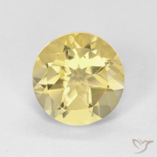 1.83ct Natürlicher Erdiges Gelb Citrin, Runden, VVS