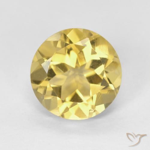1.94ct Natürlicher Erdiges Gelb Citrin, Runden, VVS
