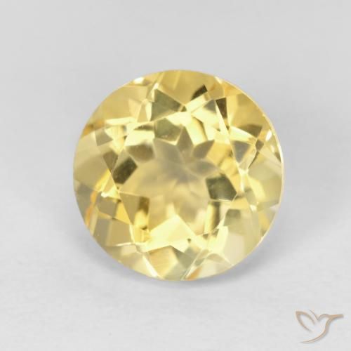 1.96ct Natürlicher hellgelb Citrin, Runden, VVS