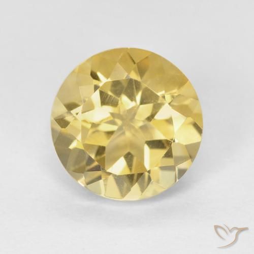 1.94ct Natürlicher Golden Citrin, Runden, VVS