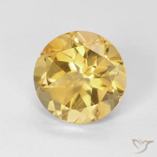 1.82ct Natürlicher Golden Citrin, Runden, VVS