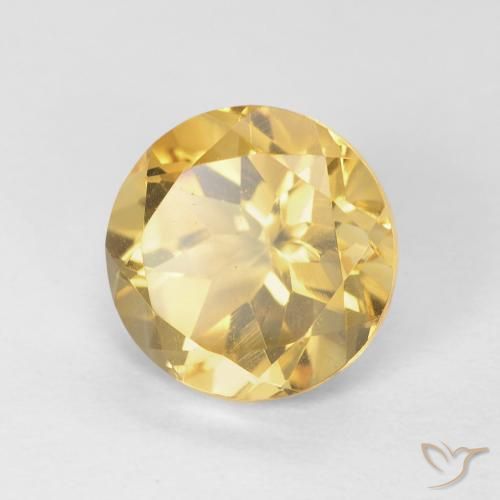 9,17 ctw natürlicher Golden Citrin, Runden, VVS