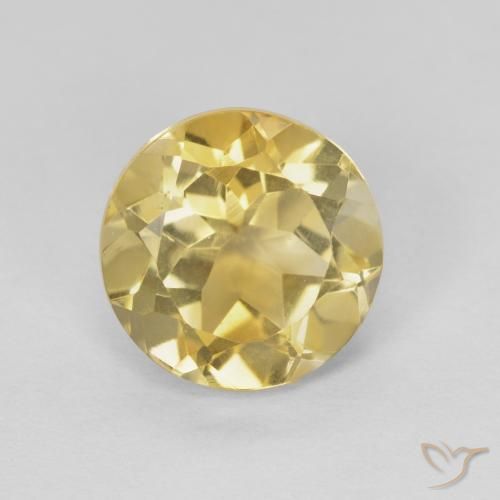 1.91ct Natürlicher Golden Citrin, Runden, VVS