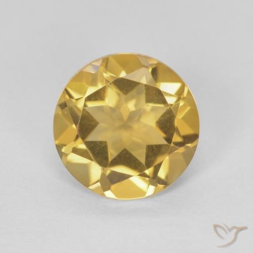 1.70ct Natürlicher Mittelgold Citrin, Runden, VVS