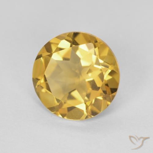 9,17 ctw natürlicher Mittelgold Citrin, Runden, VVS