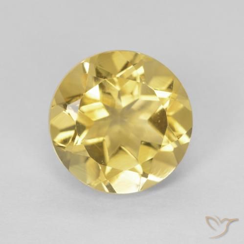 1.97ct Natürlicher Gold-gelb Citrin, Runden, VVS
