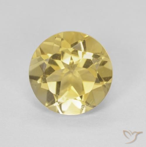 1.87ct Natürlicher Sehr helles Goldbraun Citrin, Runden, VVS