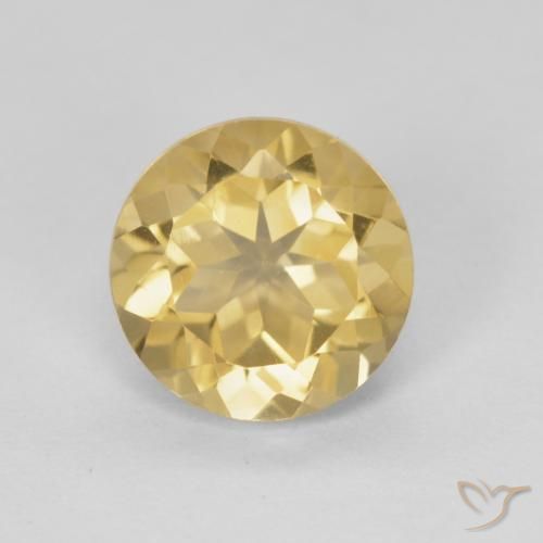 1.84ct Natürlicher Golden Citrin, Runden, VVS