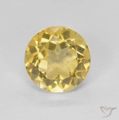 1.86ct Natürlicher Golden Citrin, Runden, VVS