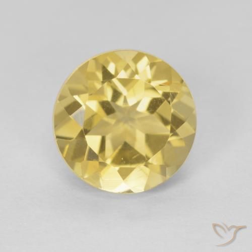 2.05ct Natürlicher hellgelb Citrin, Runden, VVS