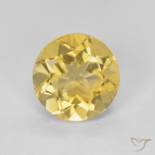 1.97ct Natürlicher Hell Gold Citrin, Runden, VVS