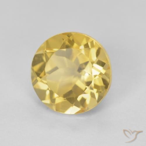 9,17 ctw natürlicher Hell Gold Citrin, Runden, VVS