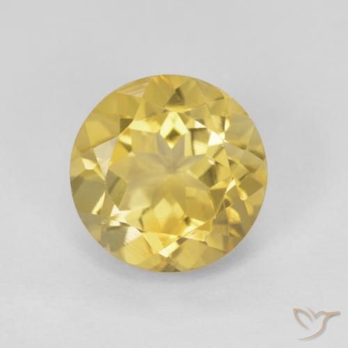 1.89ct Natürlicher Senfgelb Citrin, Runden, VVS