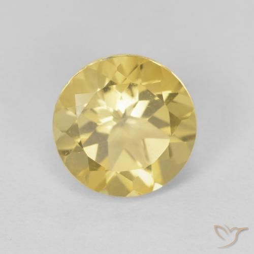 1.88ct Natürlicher hellgelb Citrin, Runden, VVS