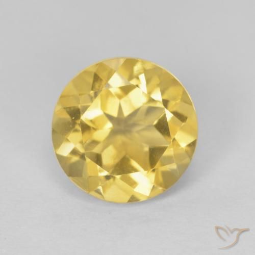 2.00ct Natürlicher hellgelb Citrin, Runden, VVS