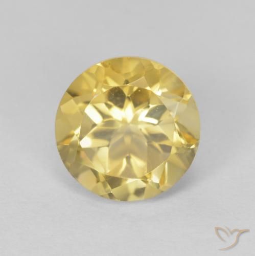 1.96ct Natürlicher Sehr helles Goldbraun Citrin, Runden, VVS