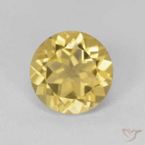 1.97ct Natürlicher Dijon Gelb Citrin, Runden, VVS