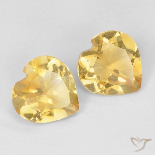 1.21 ct natürliche hellgelb Citrin-Edelsteine, Herz, VVS