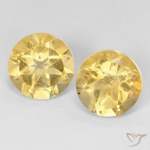 3.52ctw Natürlicher Gelblich Gold Citrin, Runden, VVS