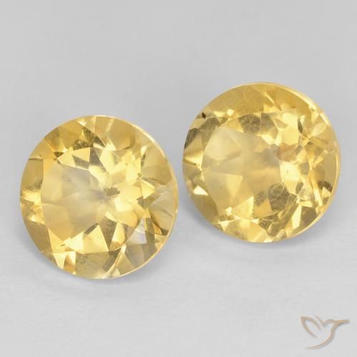 3.52 ct natürliche Gelblich Gold Citrin-Edelsteine, Runden, VVS