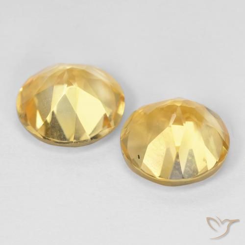 3.52 ct natürliche Gelblich Gold Citrin-Edelsteine, Runden, VVS