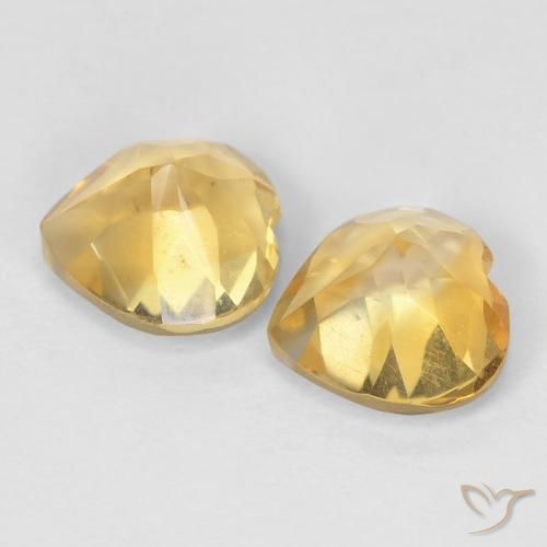 1.59 ct natürliche Gelblich Gold Citrin-Edelsteine, Herz, VVS-VS