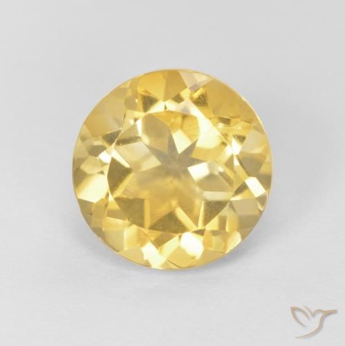 2.05ct Natürlicher Helles Gold-Gelb Citrin, Runden, VVS