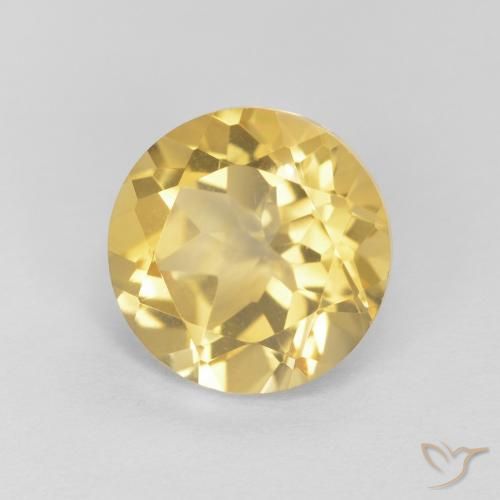 1.98ct Natürlicher Helles Gold-Gelb Citrin, Runden, VVS