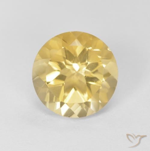 1.86ct Natürlicher Hell Gold Citrin, Runden, VVS