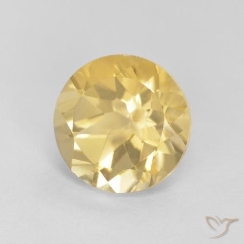 9,17 ctw natürlicher Hell Gold Citrin, Runden, VVS