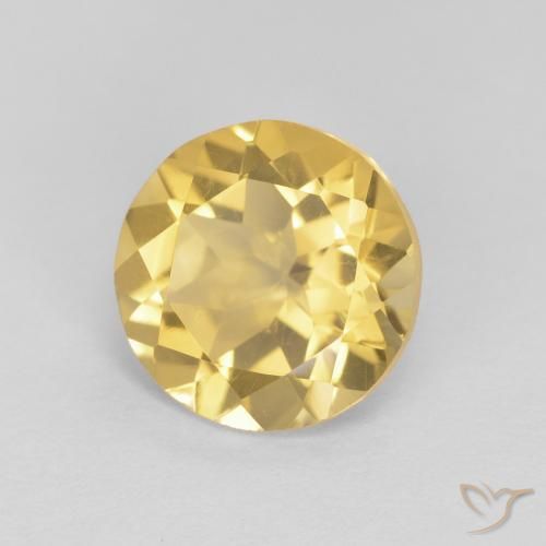 9,17 ctw natürlicher Helles Gold-Gelb Citrin, Runden, VVS
