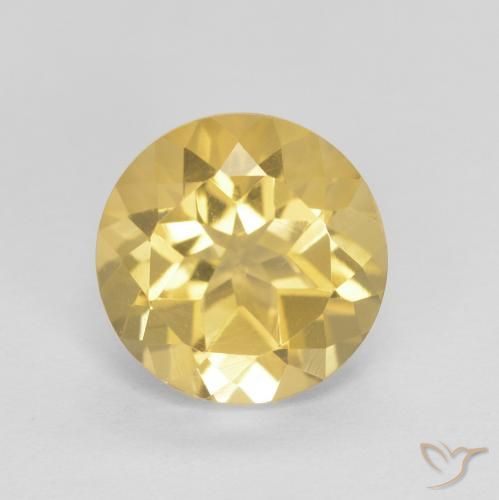 1.99ct Natürlicher Hell Gold Citrin, Runden, VVS