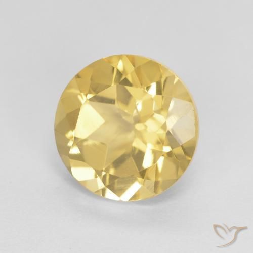 9,17 ctw natürlicher Hell Gold Citrin, Runden, VVS