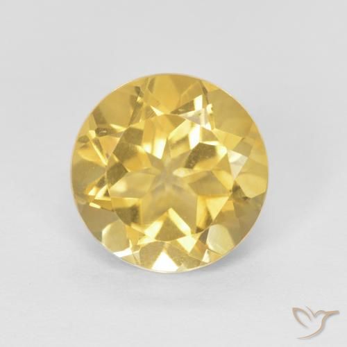 1.98ct Natürlicher Helles Gold-Gelb Citrin, Runden, VVS