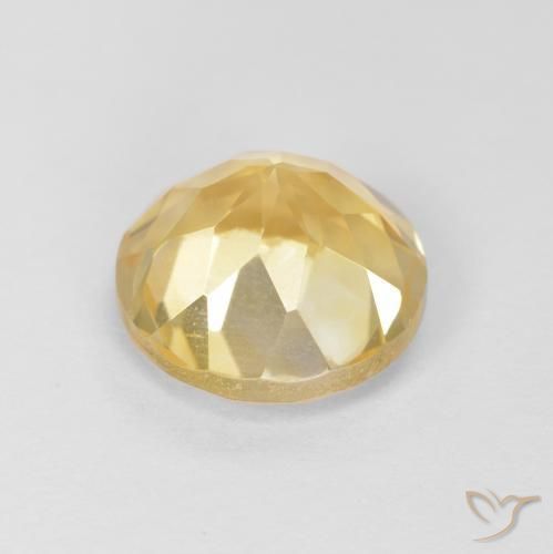 9,17 ctw natürlicher Hell Gold Citrin, Runden, VVS